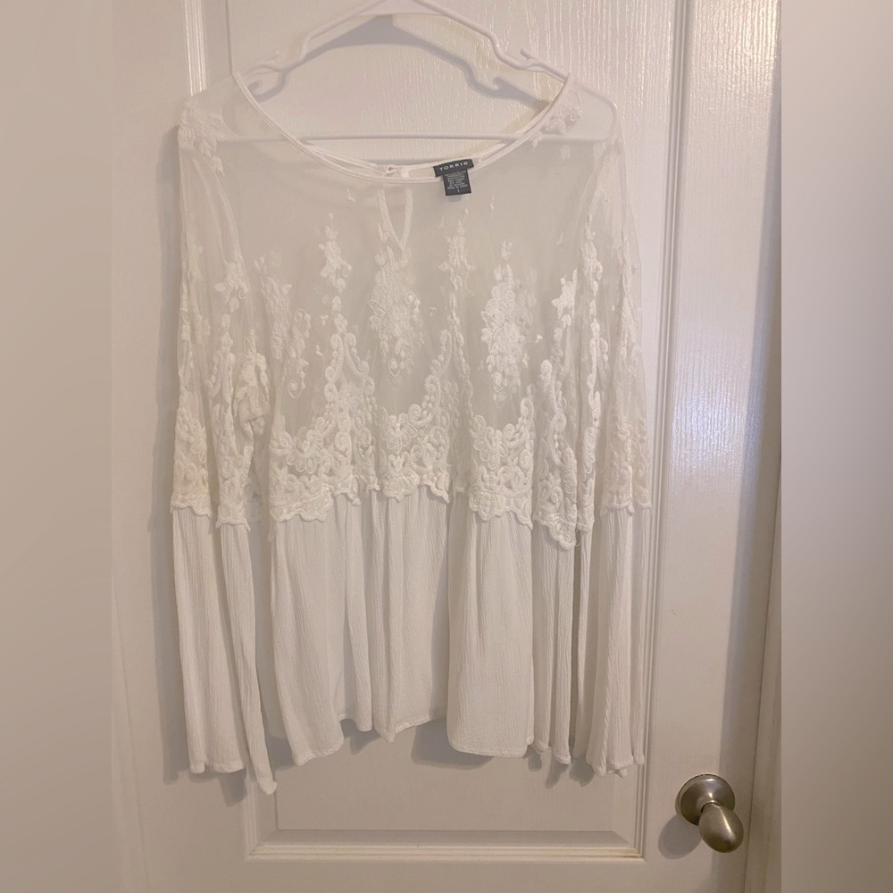 Torrid Lace & Guaze Top